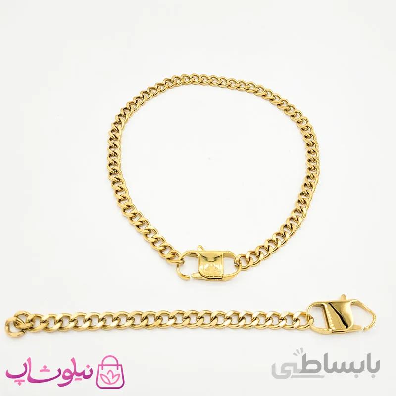 نیم ست زنانه گردنبند چوکر و دستبند کارتیر