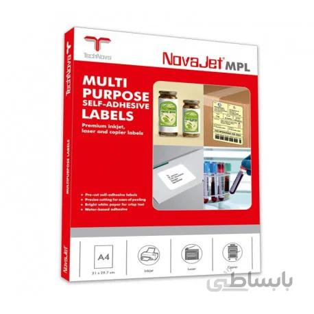 لیبل مات لیزری 100 برگی A4 - Novajet