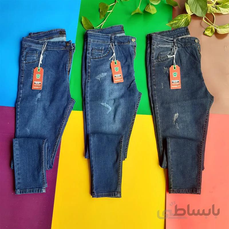 شلوار جین زنانه سایز بزرگ 44 تا 52 قد 100 کد 306
