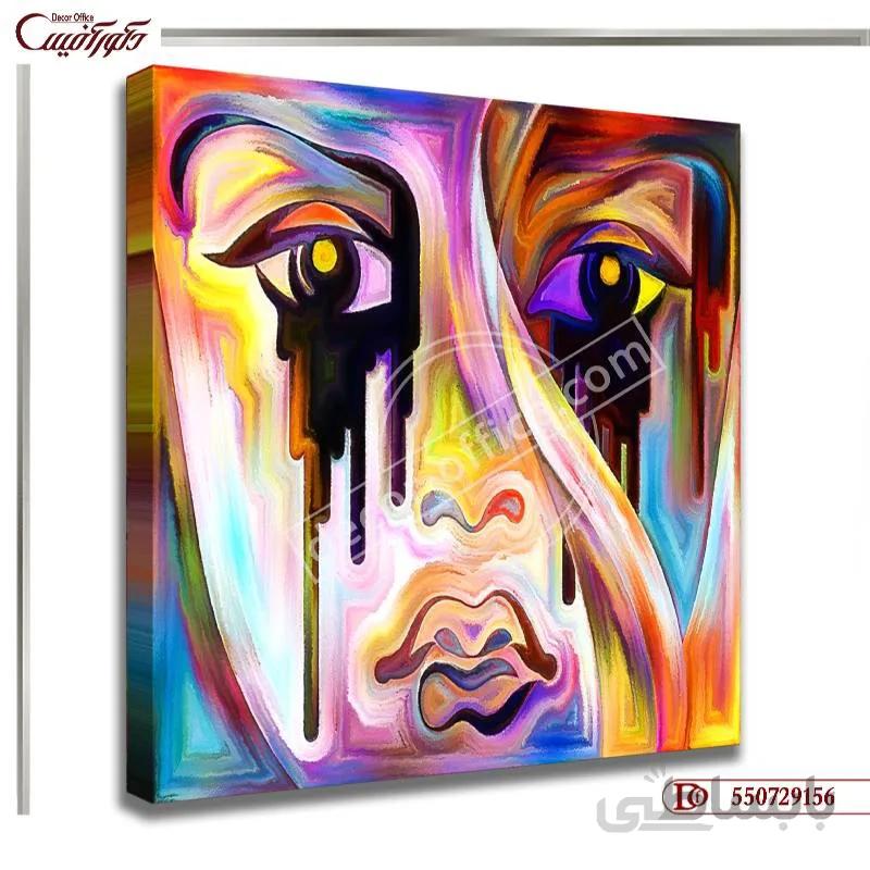 تابلو دکوراتیو چهره 9156 ا Abstract decorative painting 9156