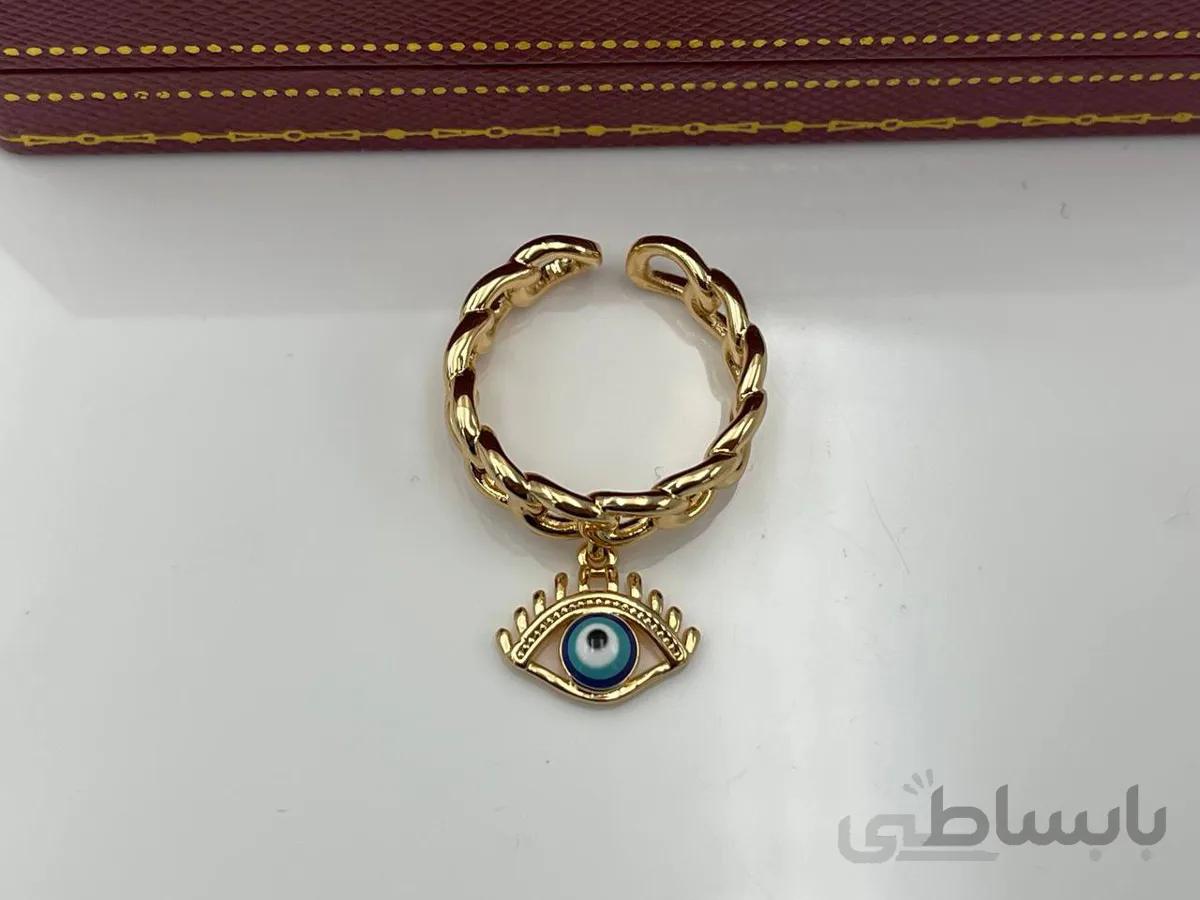 انگشتر کارتیر آویز چشم دار
