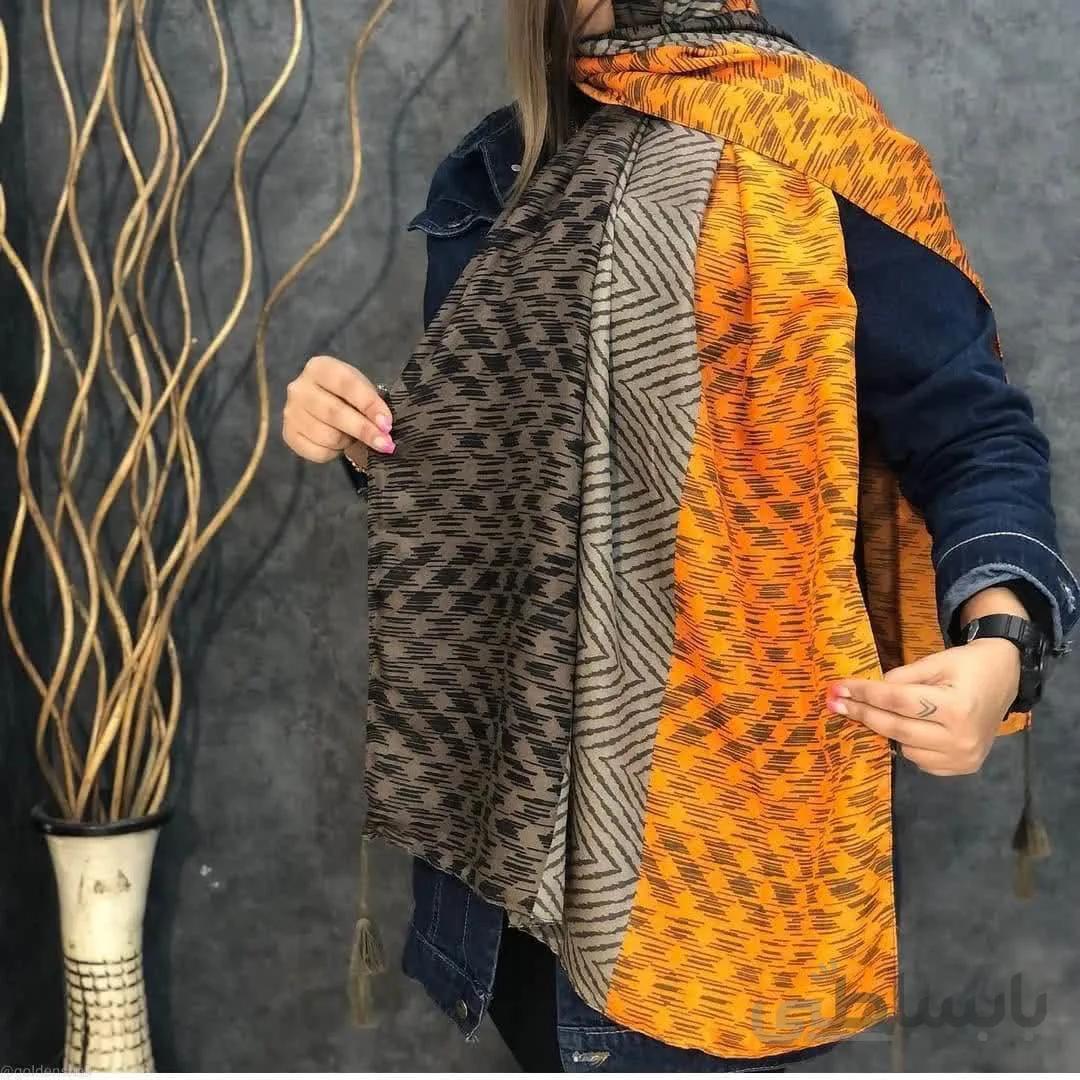 شال نخی منگوله دار کد 432760