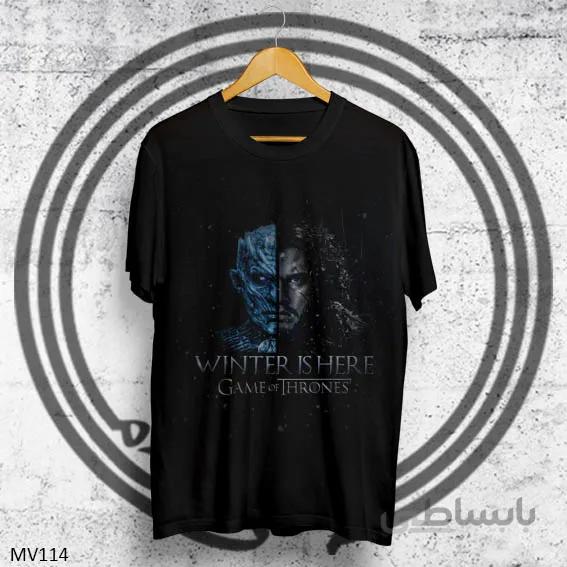 تیشرت game of thrones طرح جان اسنو و پادشاه شبjon snow