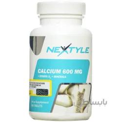کلسیم 600 میلی گرم نکستایل 60 عددی ا Nextyle Calcium 600 mg 60 Nextyle Vitamins
