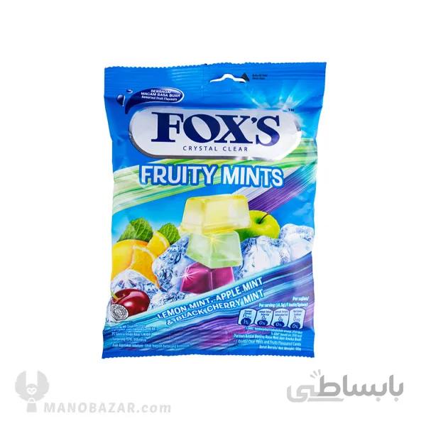 آبنبات فاکس میوه نعنایی FRUITY MINTS : وزن 90 گرم