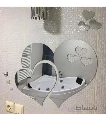 آینه فانتزی طرح قلب (نقره ای)