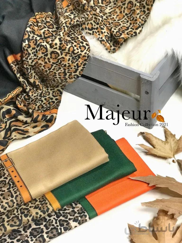 شال پاییزه حاشیه کمربند پلنگی کد 3912794