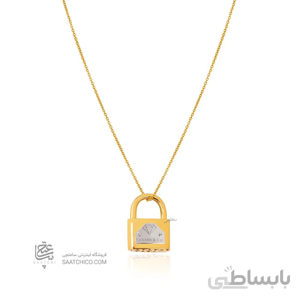 آویز طلا طرح قفل تیفانی کد CP361