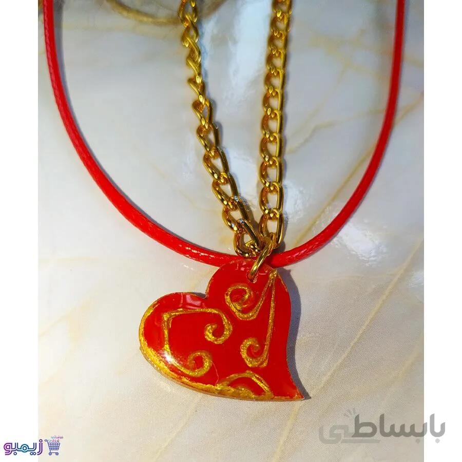 گردنبند قلب دورو