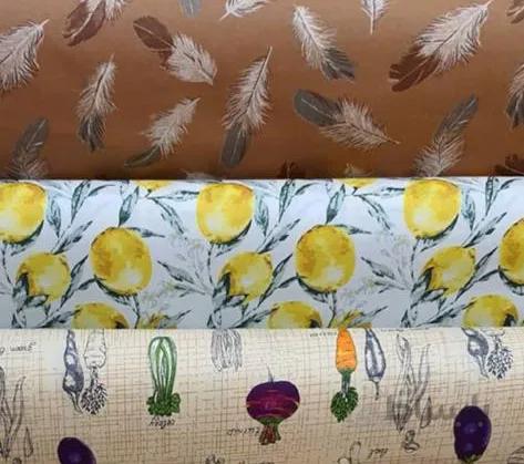 رومیزی سفره ای چاپی رزین تاژ 12 نفره مستطیل 140*320 طرح لیمو