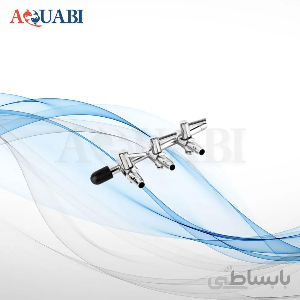 ترمینال تقسیم هوای آکواریوم ۳ خروجی استیل