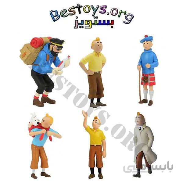 فیگور تن تن مدل Tintin بسته شش عددی کد سه
