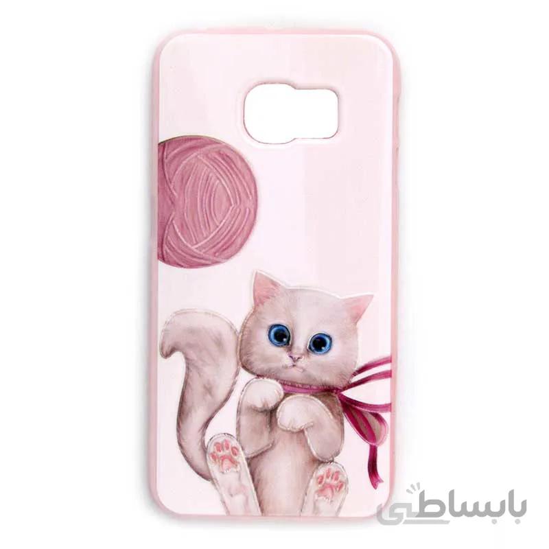 قاب فانتزی برجسته دخترانه طرح گربه سامسونگ Samsung S6 Edge