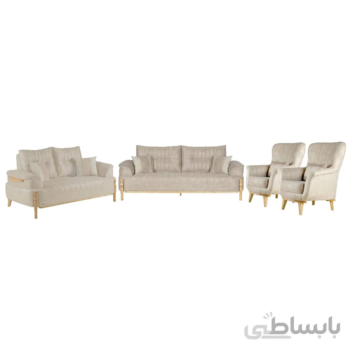 مبل راحتی هفت نفره چشمه نور کد MA-405/KH-WT-CR