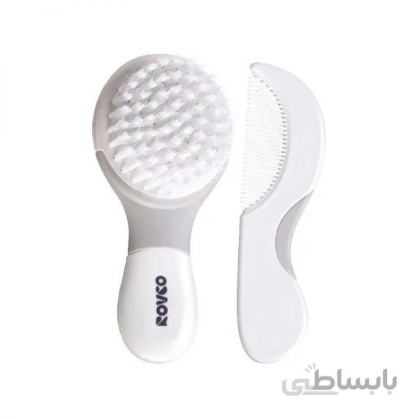 ست شانه و برس نوزاد سفید رووکو Rovco