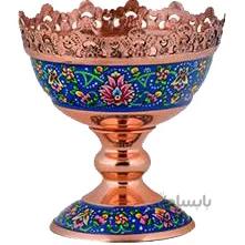 آجیل خوری مسی طرح پرداز ارتفاع 30سانتی متر کد C-7