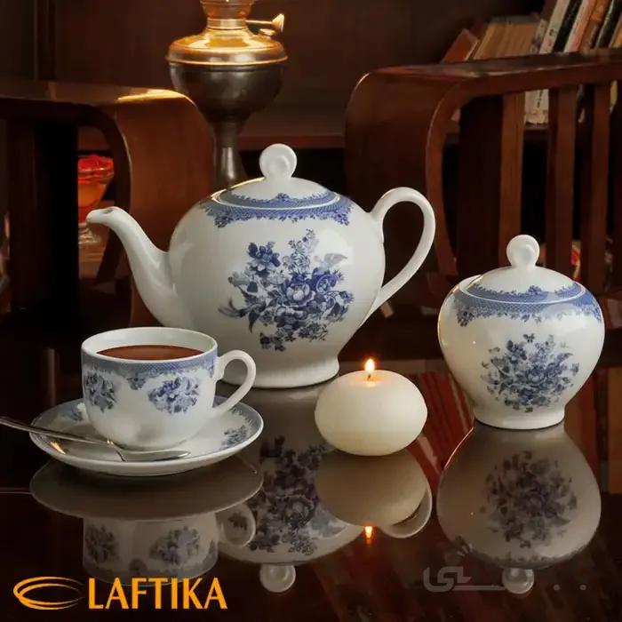 چینی زرین سرویس 17 پارچه چای خوری ایتالیا اف طرح فلورانس