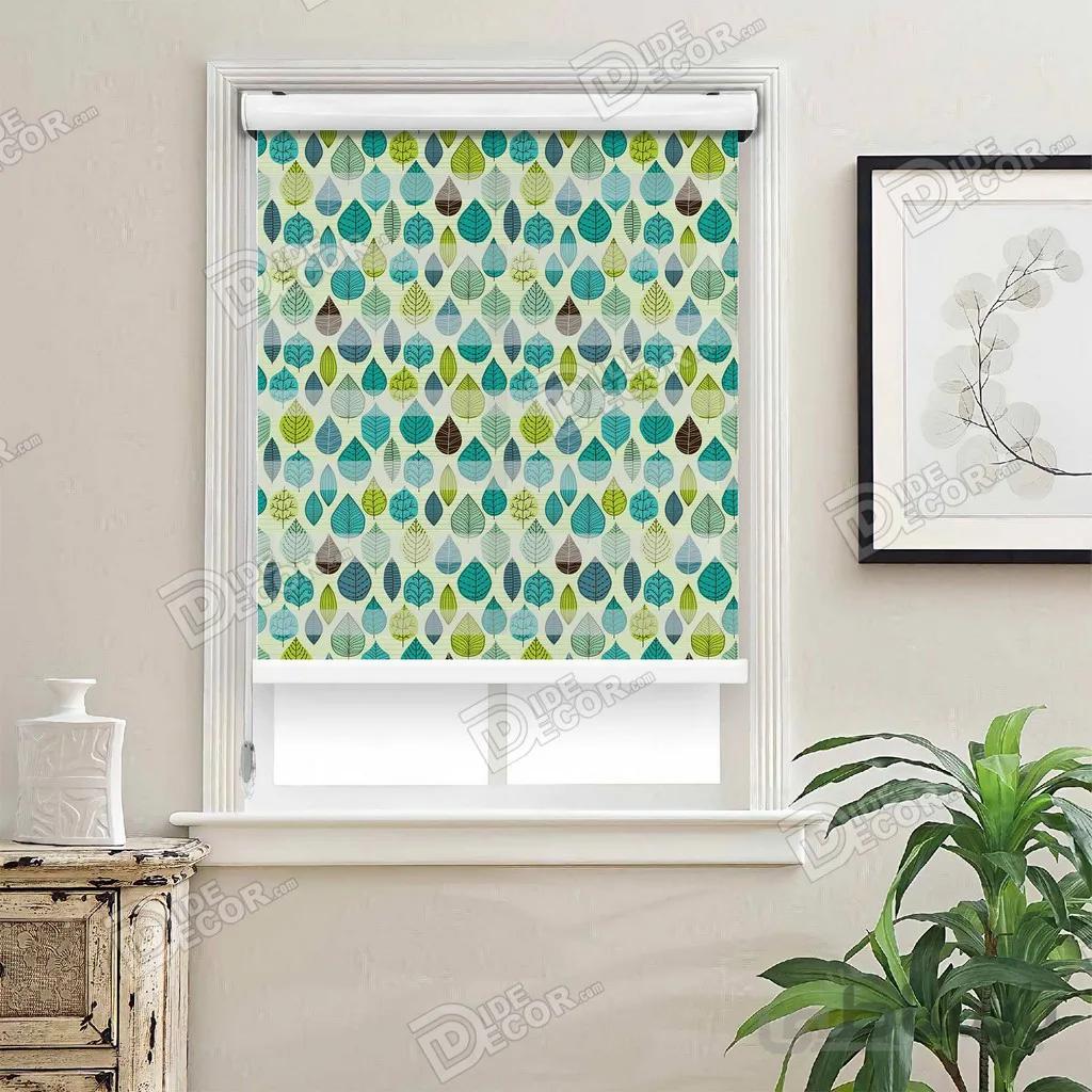 پرده زبرا گل دار چاپی دو رو کد ZMP-43