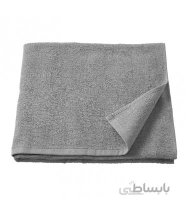 حوله حمام ایکیا مدل KORNAN رنگ خاکستری سایز 70x140