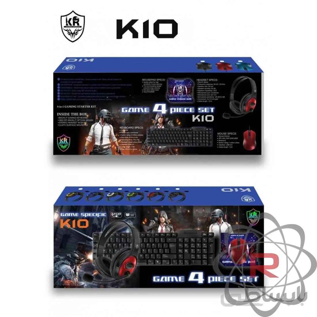 باندل 4 تکه گیمینگ کامپیوتر k10 (کیبورد-ماوس-پدماوس-هدست)