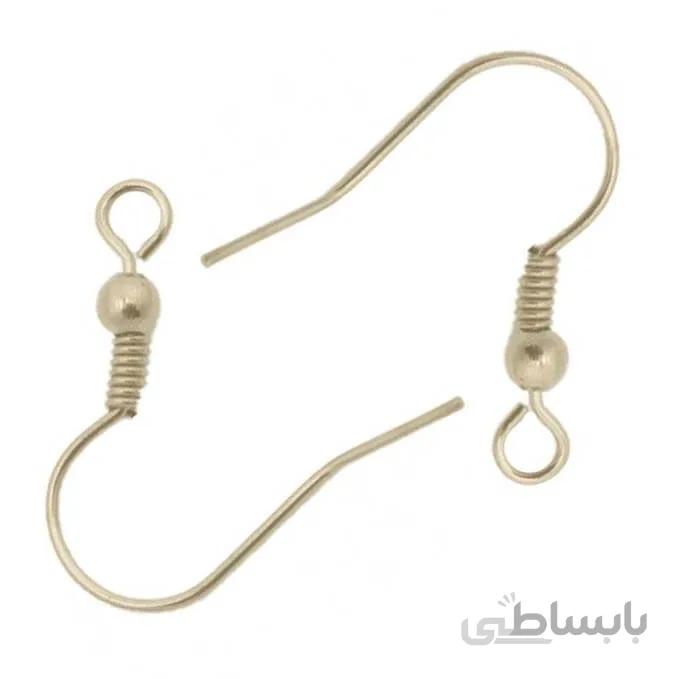 عصای گوشواره نقره ای فنر دار بسته 20 عددی