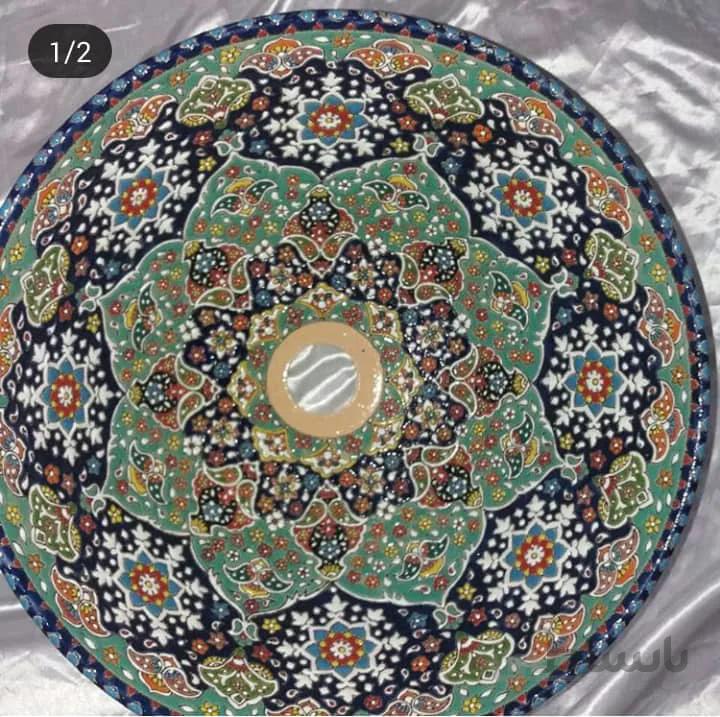 کاسه سفالی روشویی میناکاری شده