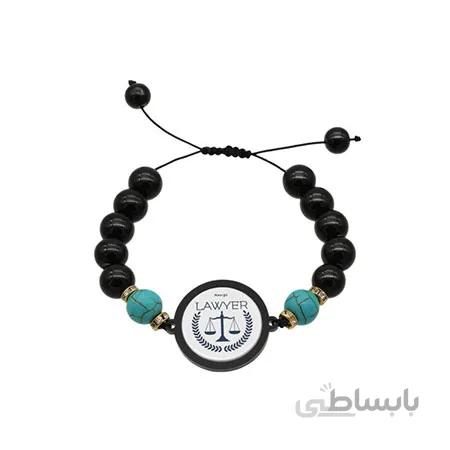 دستبند وکالت زنانه با نشان ترازوی عدالت و lawyer