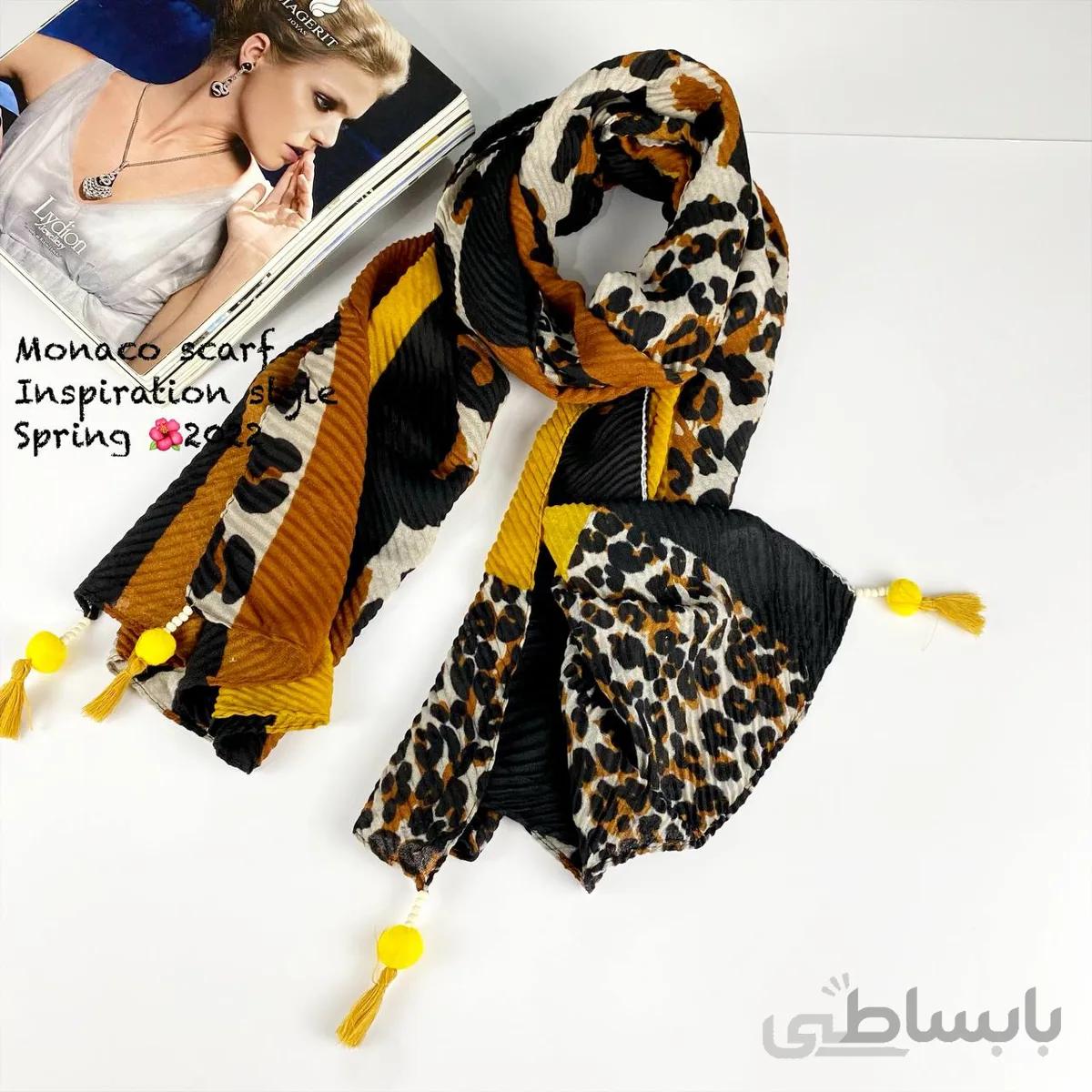 شال پلنگی mustard