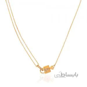 گردنبند طلا زنانه طرح قفل تیفانی کد CN309