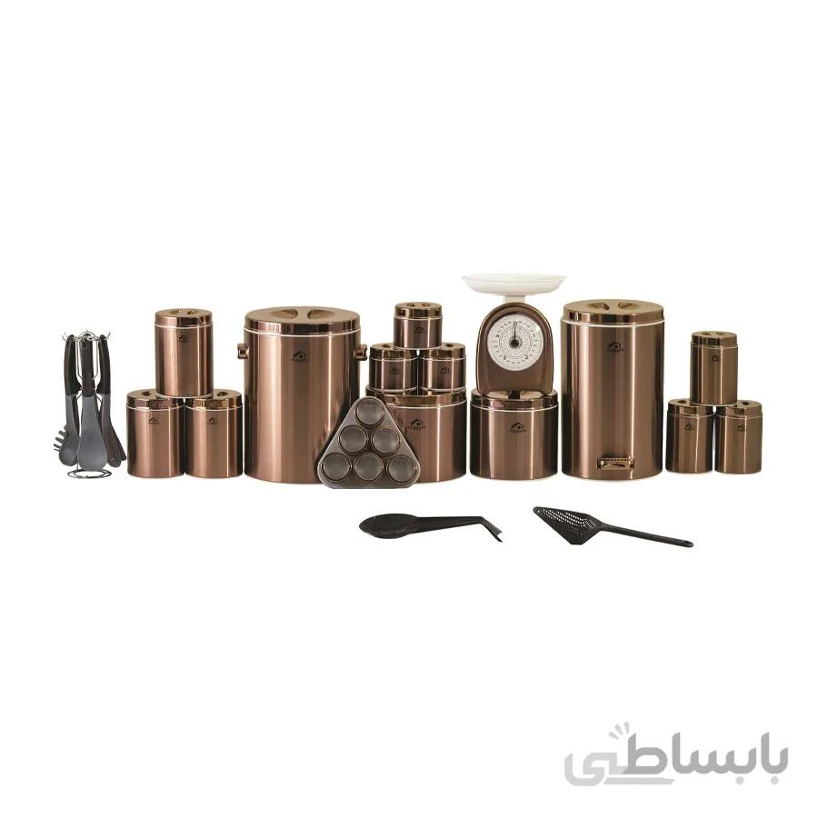 سرویس آشپزخانه اورمزد رزگلد PVD