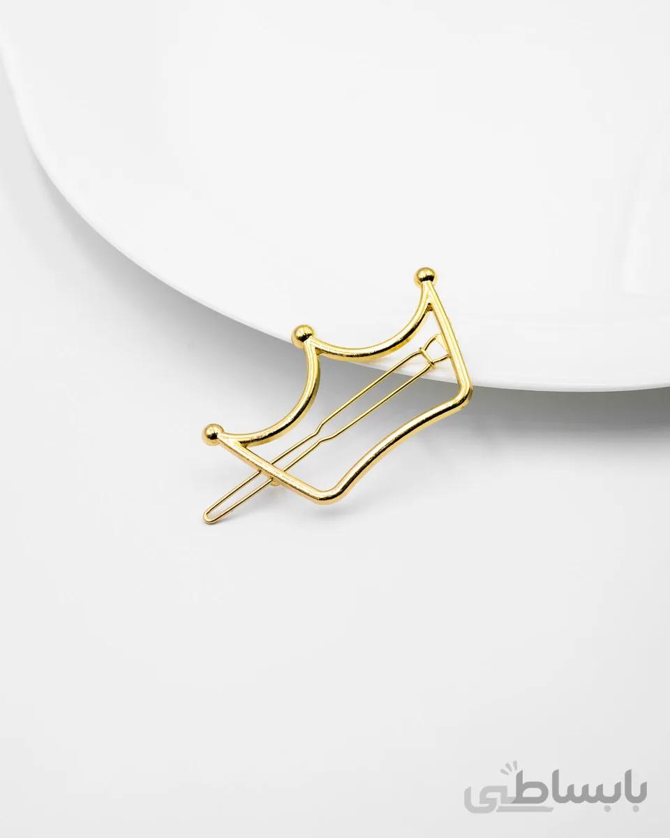 گیره مو چفتی طرح تاج کد G122