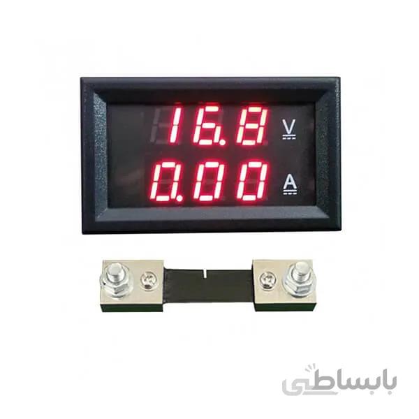 ولتمتر آمپرمتر DC روپنلی 100 آمپر ( 0v-100v ) به همراه شنت