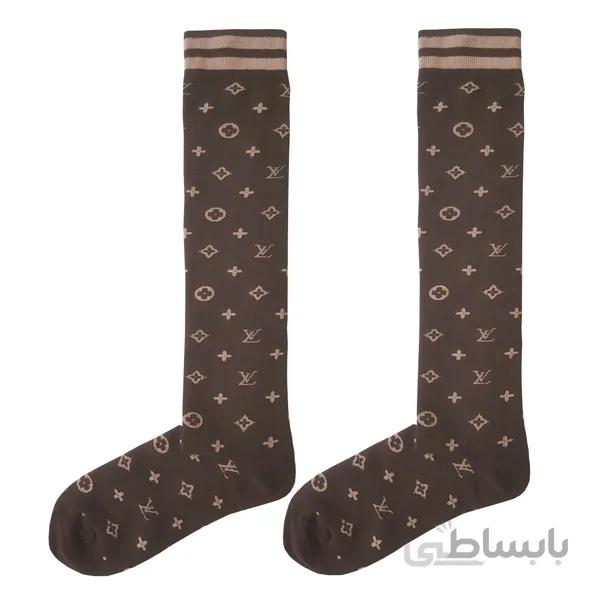 جوراب بلند مجلسی زنانه نخی طرح louis vuitton کد PH295
