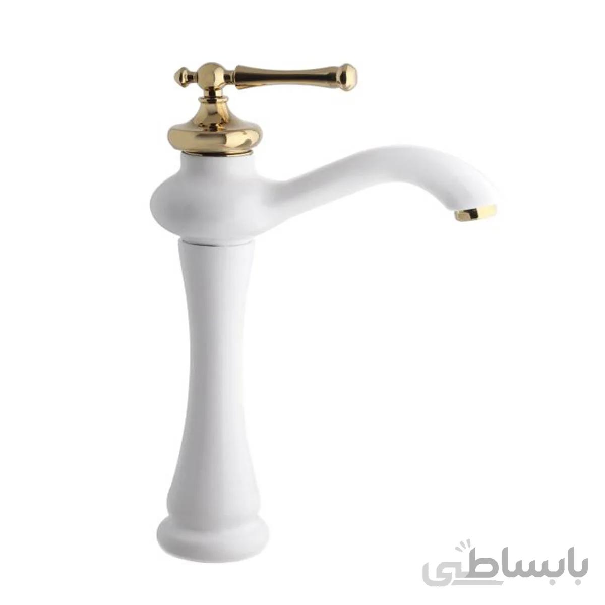 شیر روشویی پایه بلند مجیک سفید البرز روز ا Magic White
