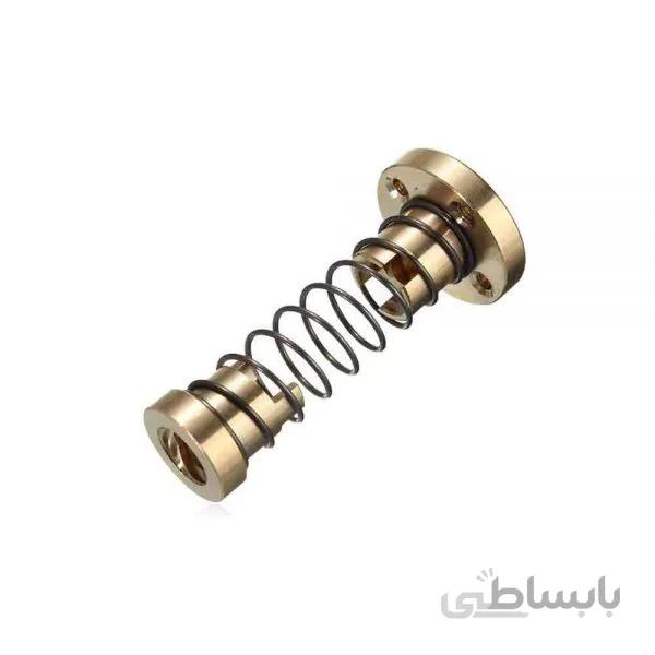 مهره لید اسکرو 8 میلیمتری ضد تنش (آنتی بکلش) / T8 Anti Backlash Spring Loaded Nut