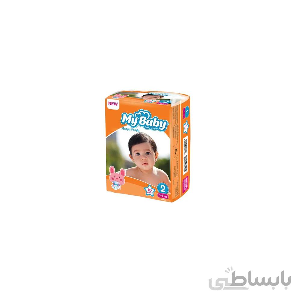 پوشک بچه مای بیبی سایز 2 بسته 10 عددی