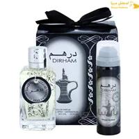 ادوپرفیوم و اسپری مردانه ارض زعفران مدل Dirham | درهم