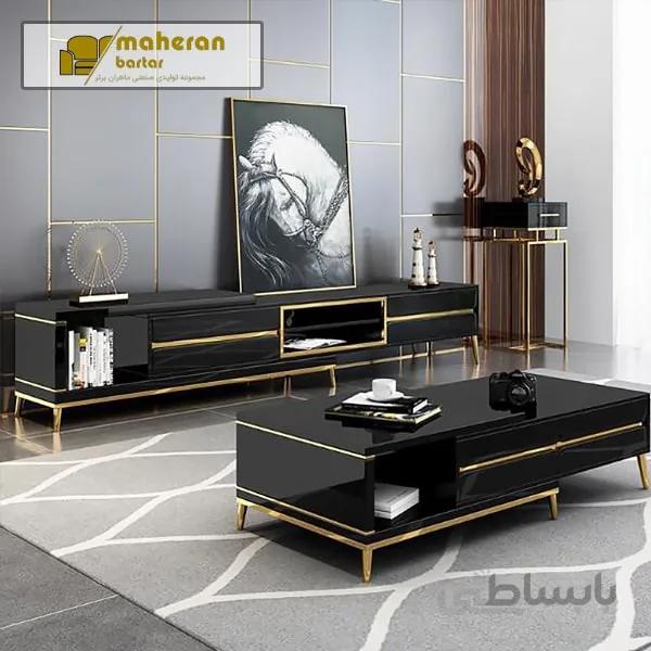 میز تلویزیون استیل مدل گلین GOLIN