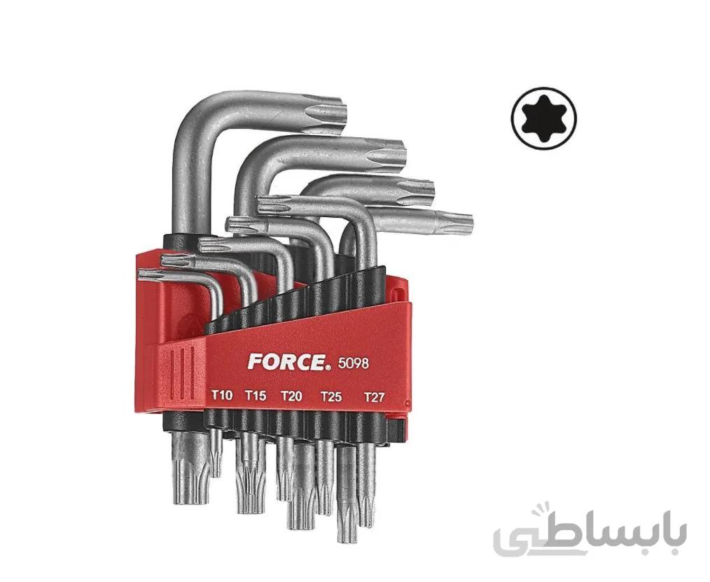 سری آچار ستاره ای کوتاه 9 عددی فورس – FORCE مدل 5098
