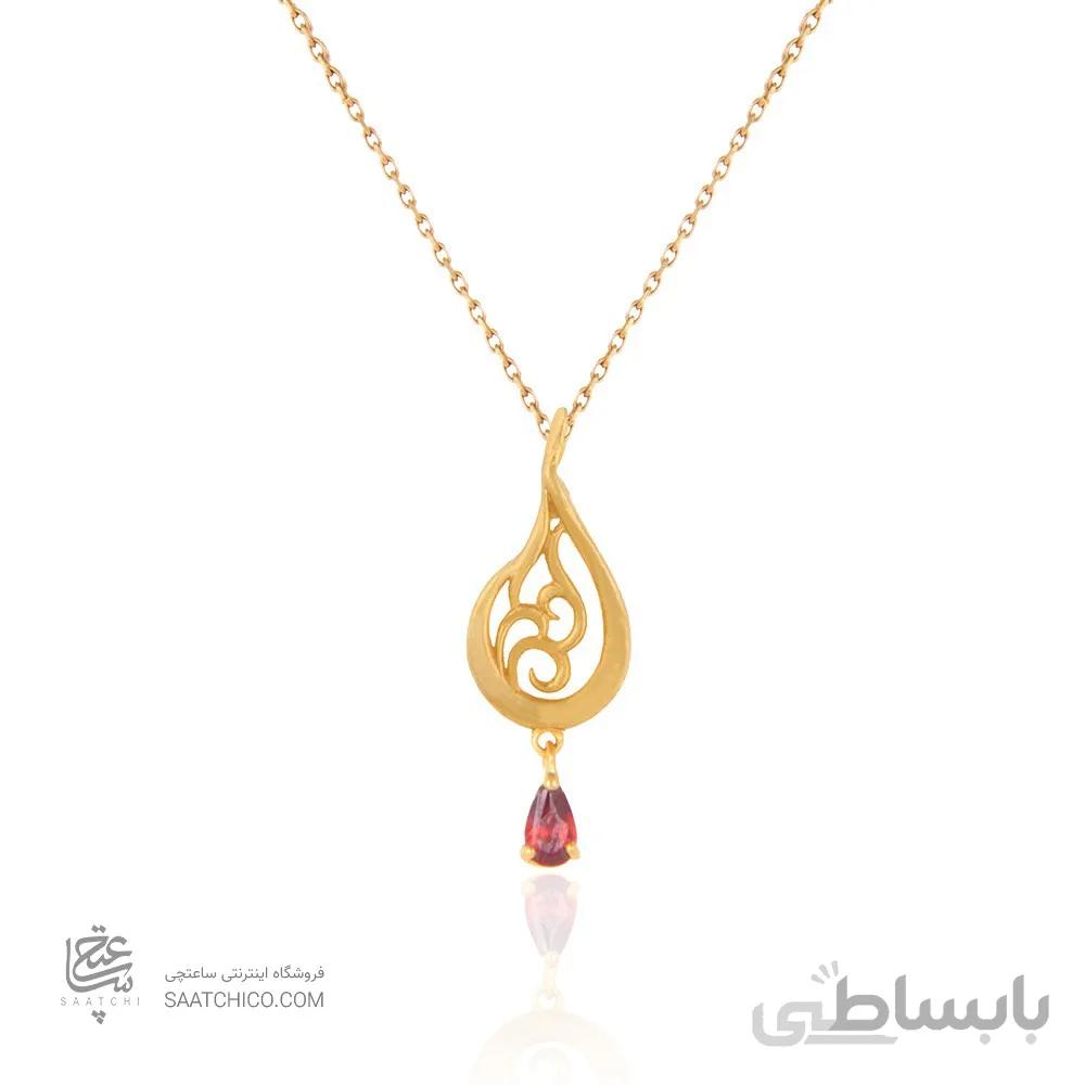 آویز طلا زنانه طرح اسلیمی بته جقه کد CP325