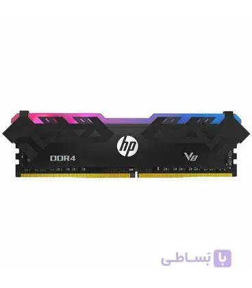 رم کامپیوتر DDR4 تک کاناله 3200 مگاهرتز CL16 اچ پی مدل V8 RGB ظرفیت 8 گیگابایت