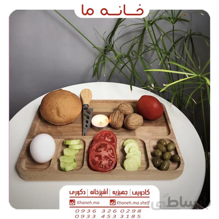 ظروف اردوخوری بامبو 4 خانه مستطیل