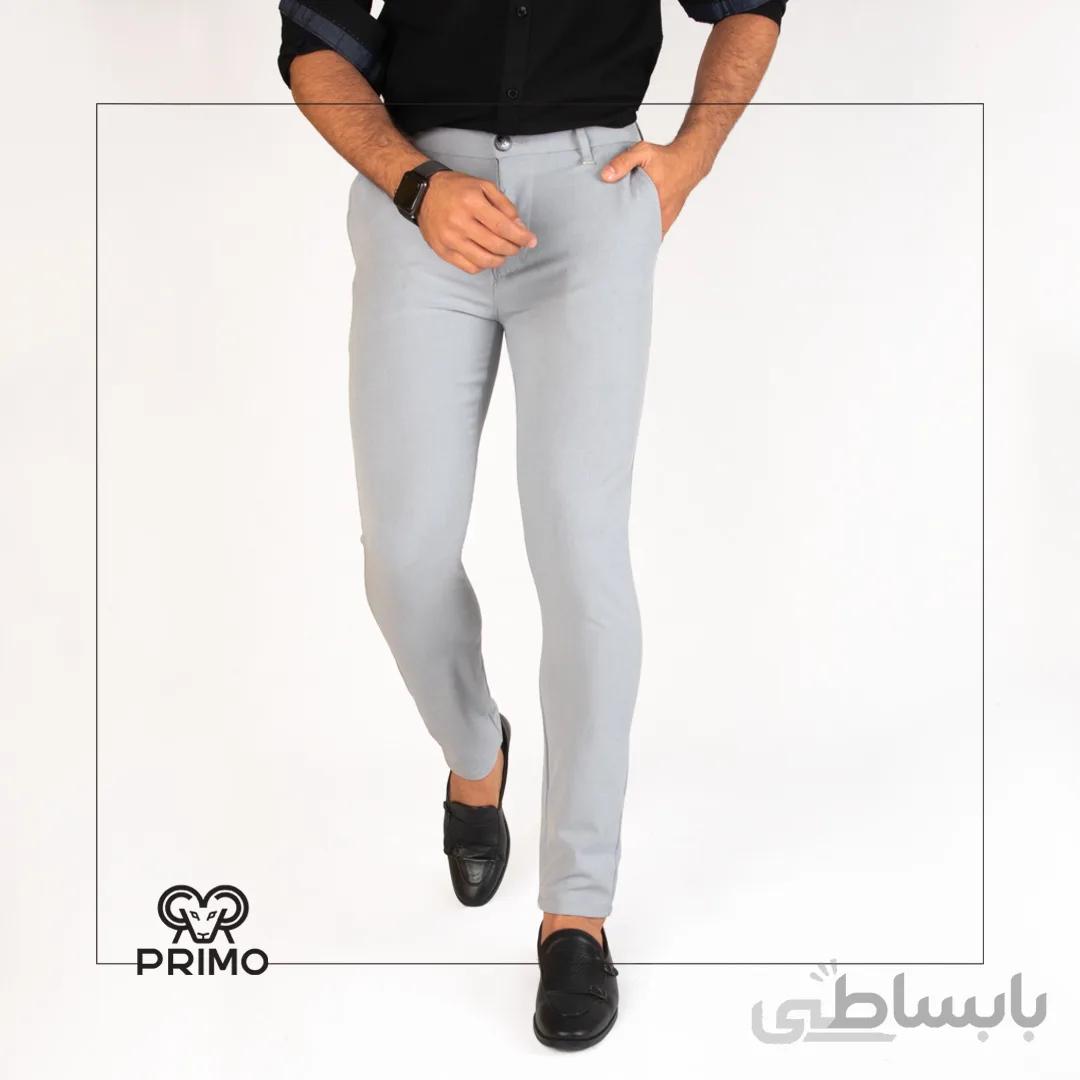 شلوار پارچه فاستونی مردانه مدل گلدوزی 3161/398