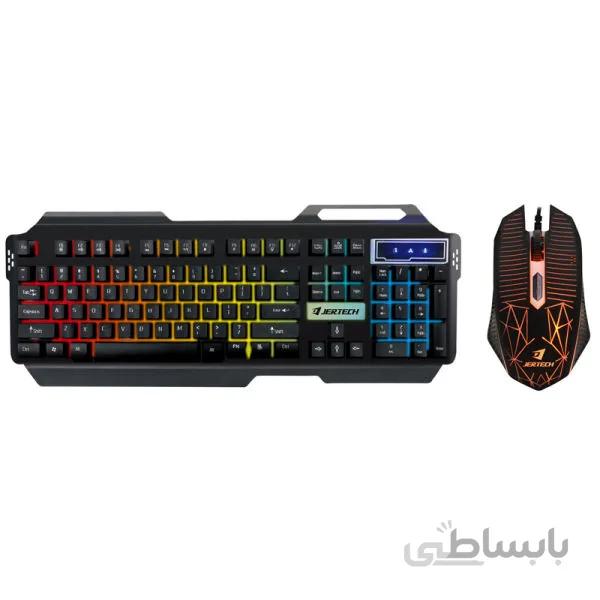 ماوس و کیبورد با سیم جرتک مدل KM950 گیمینگ ا Jerteck KM950 Wired Gaming Mouse & Keyboard
