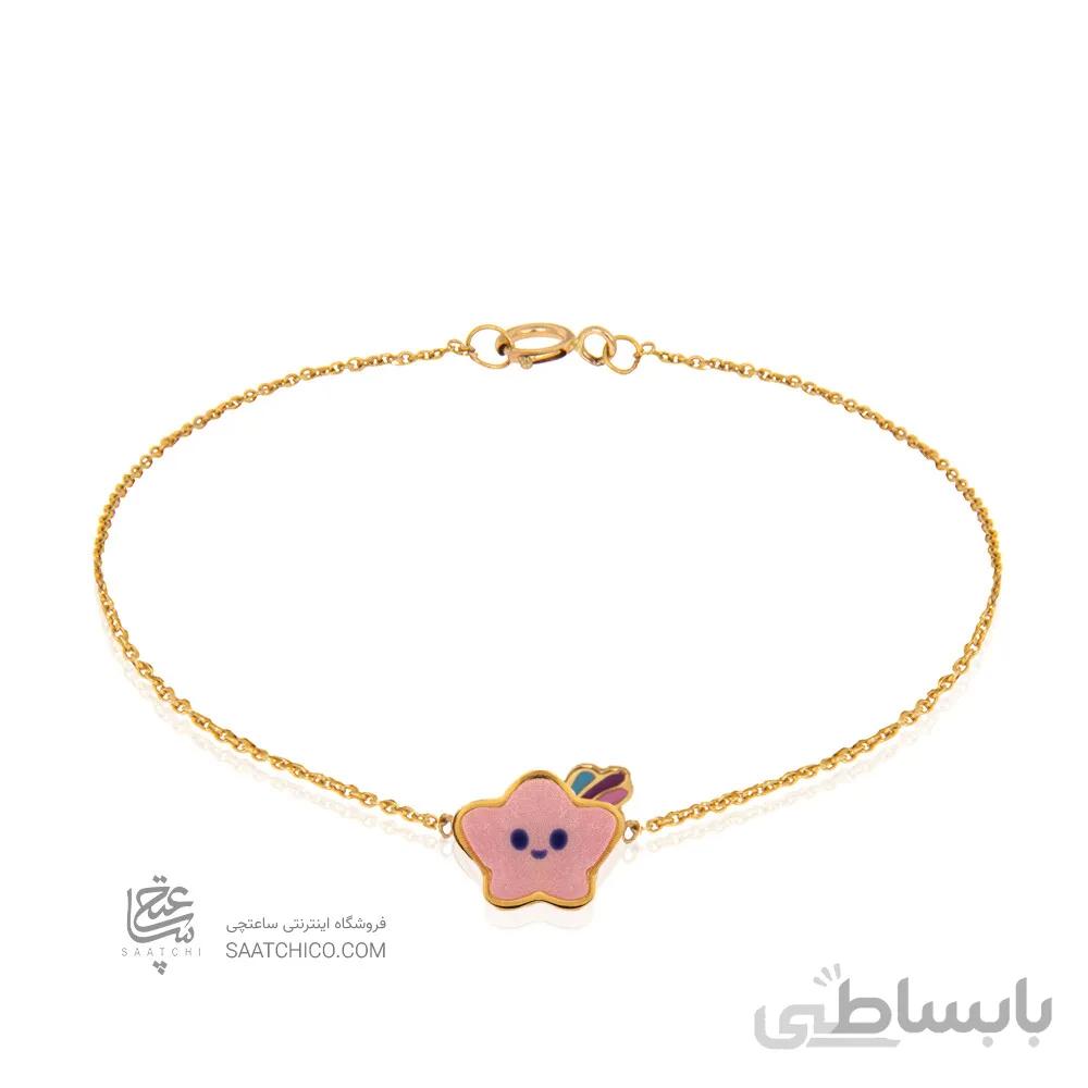 دستبند طلا کودک طرح ستاره کد KB347