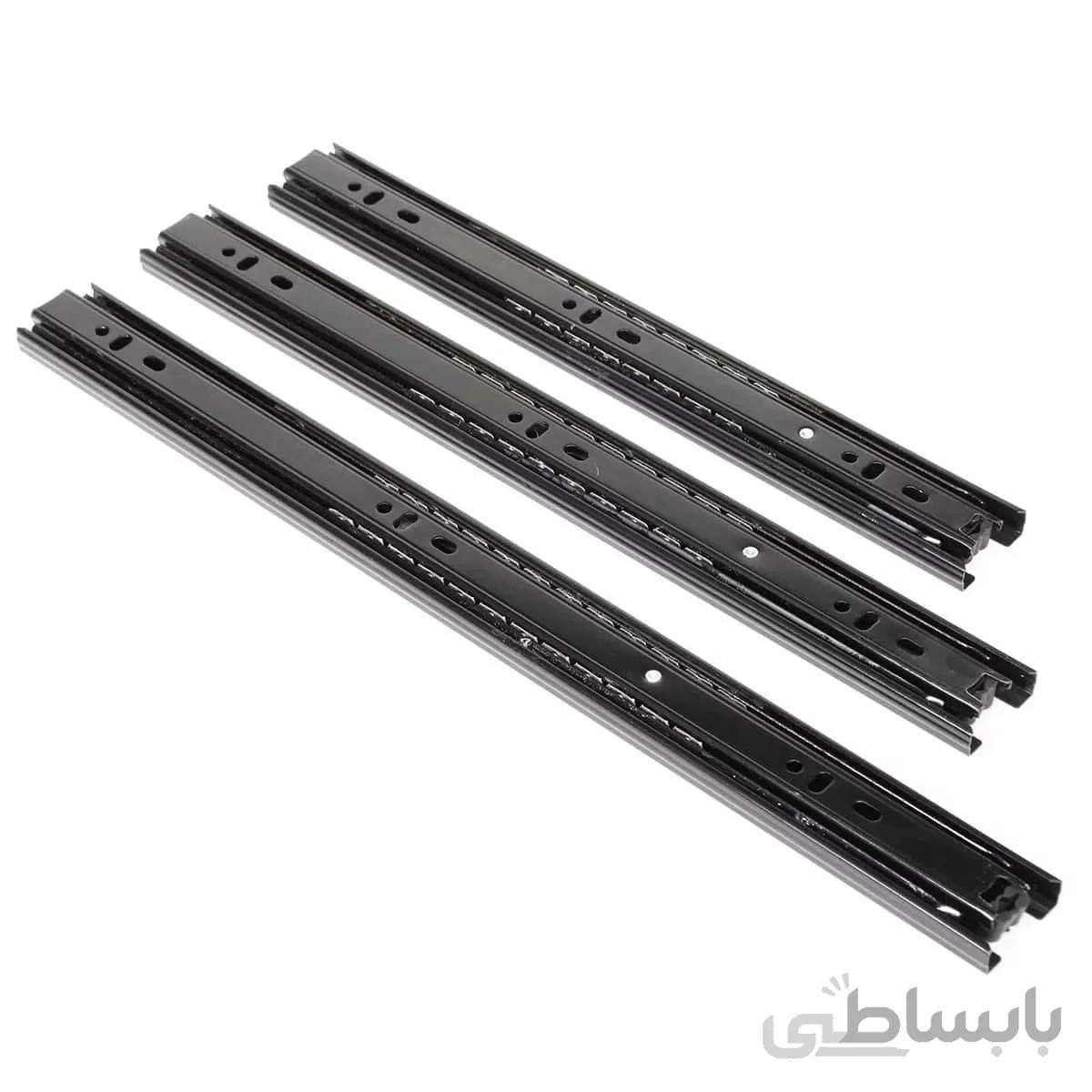 ریل ساچمه ای ساده کد 5044 ملونی در دو رنگ مشکی و سیلور