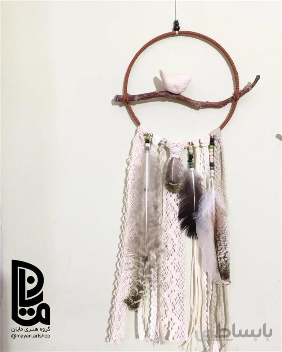 آویز دریم کچر سایز بزرگ مرغ آمین 003 ا 003 Amen large dream catcher