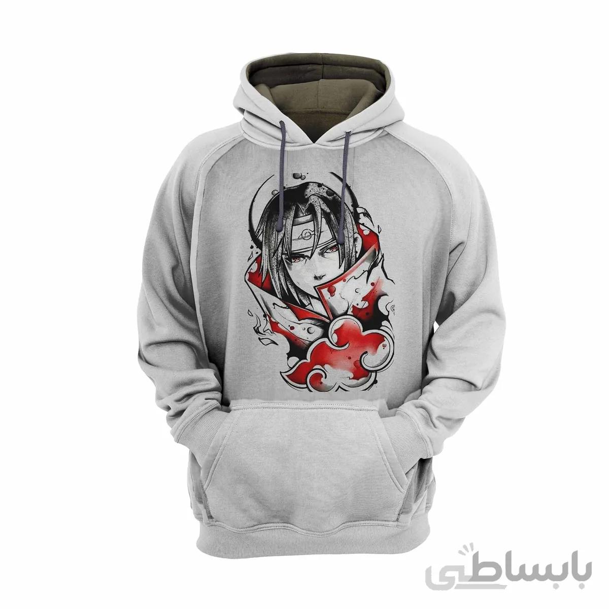 هودی سفید طرح انیمه ناروتو Naruto کد KCT10387