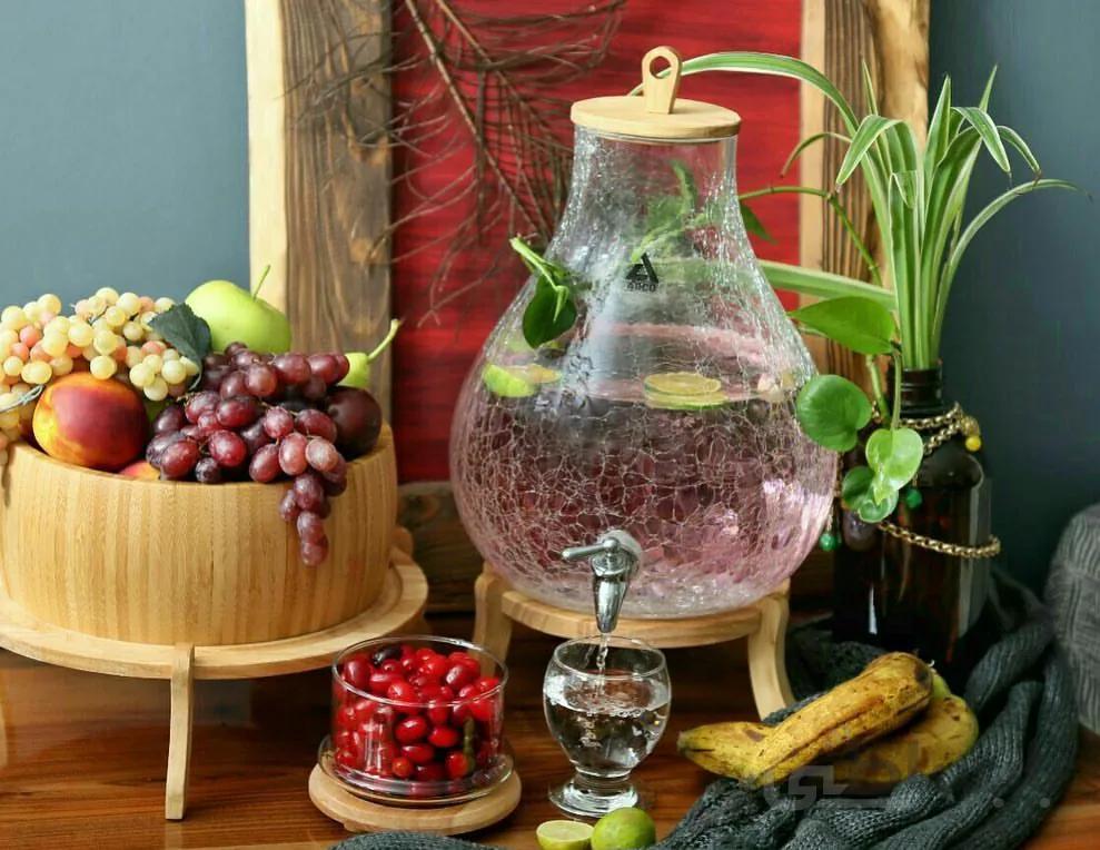 کلمن شیشه ای چوب اریکا شیشه الماس