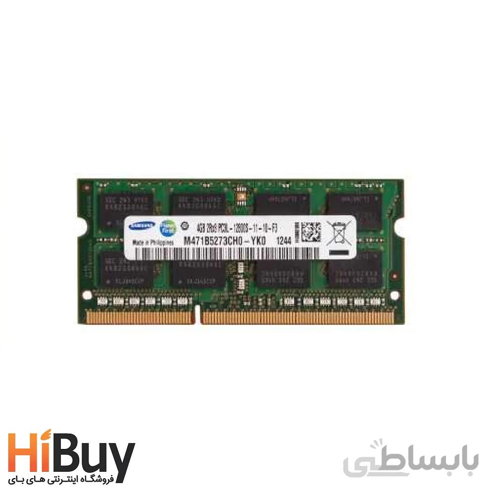 رم لپ تاپ سامسونگ مدل DDR3L 12800S MHz ظرفیت 4 گیگابایت ا Samsung DDR3L 12800s MHz RAM 4GB